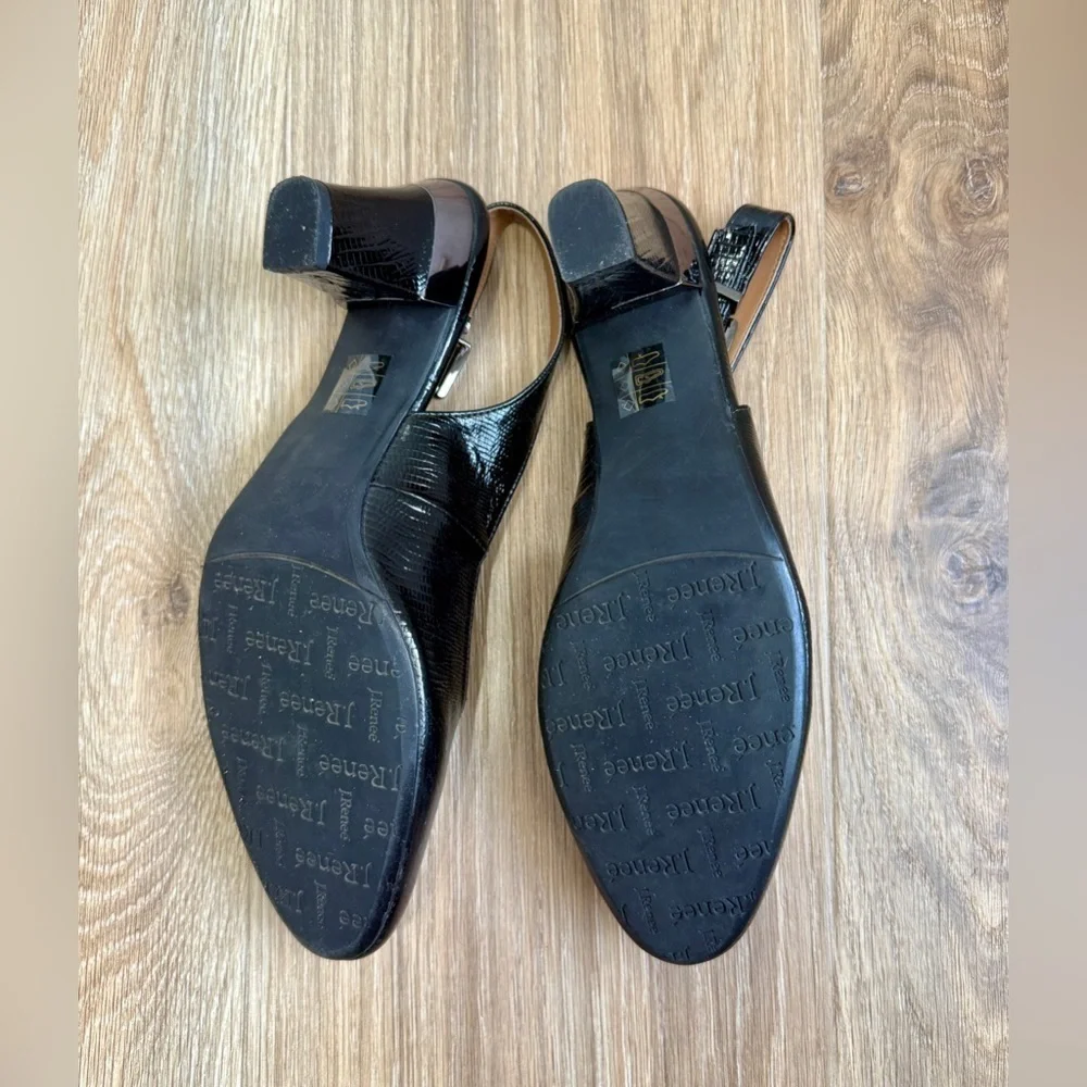 J. Reneé MALREE Black Slingbacks - Size 11 M LNC